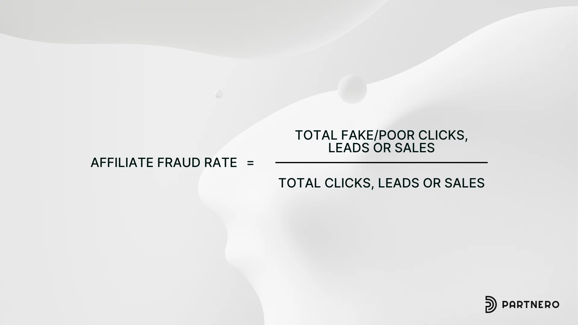 affiliate fraud rate formula, an affiliate marketing benchmark and KPI